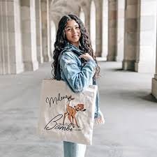 Personlig Stor Shoppingväska med Namn och Blöjmotiv