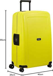 Samsonite S'Cure Spinner - Lime Gul (75 cm - 102 L) Resväska